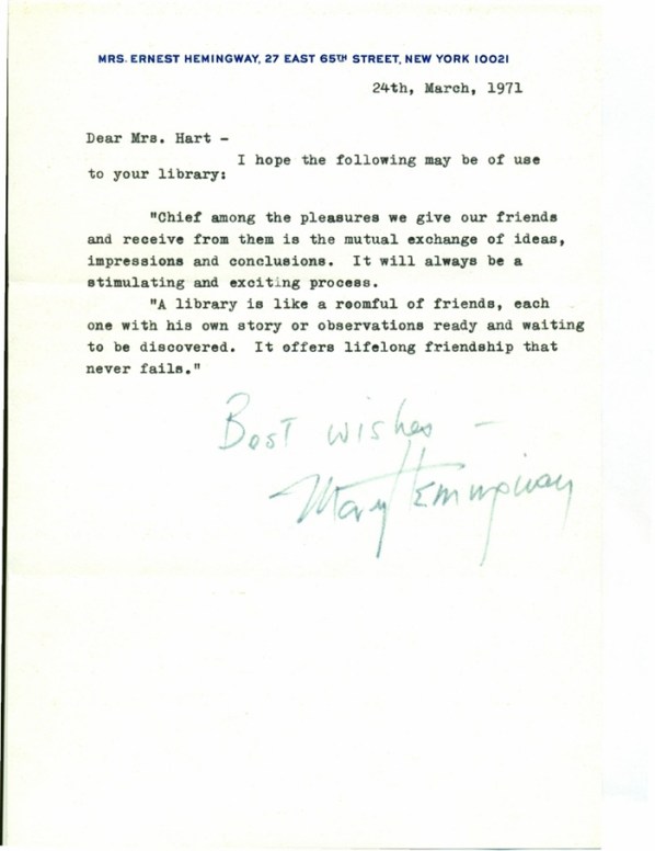 Mary Welsh Hemingway