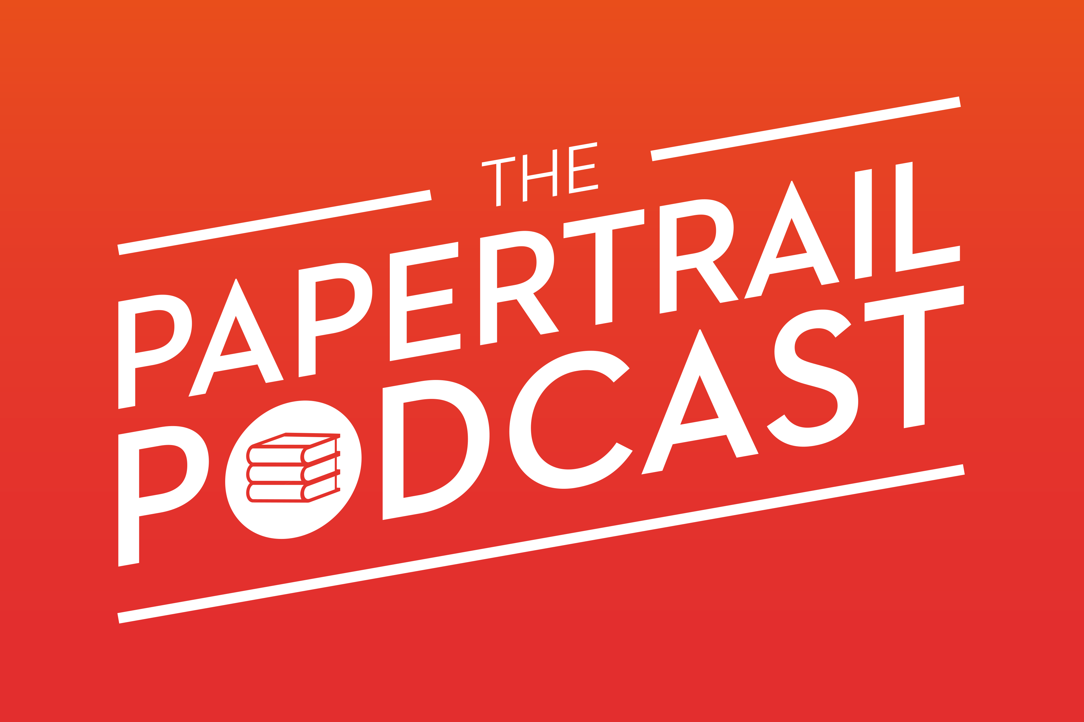 PapertrailPodcast SlantedLogo - WhiteOnRedGradient - RectangleBG.png